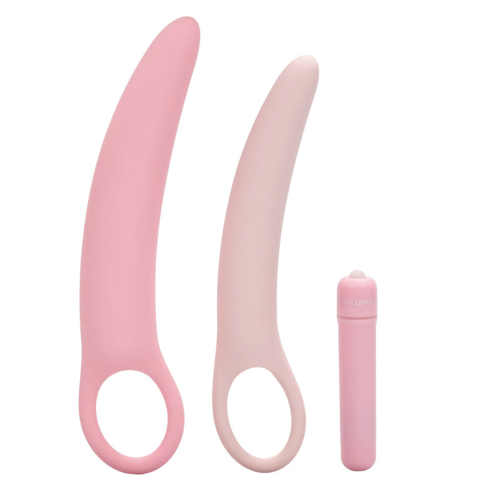 Inspire Silicone Vibrating Dilator Kit 3 Piece Set - Peaches & Cream