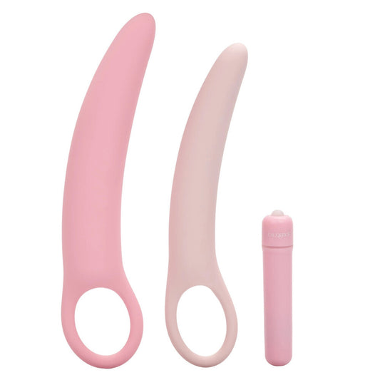 Inspire Silicone Vibrating Dilator Kit 3 Piece Set - Peaches & Cream