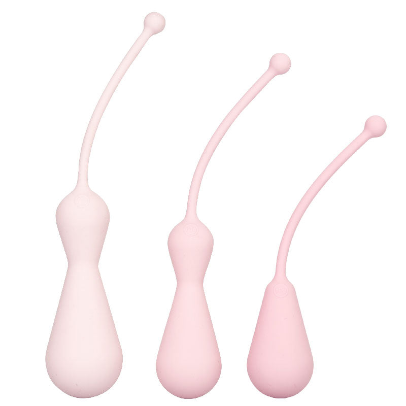 Inspire Weighted Silicone Kegel Training Kit - Peaches & Cream