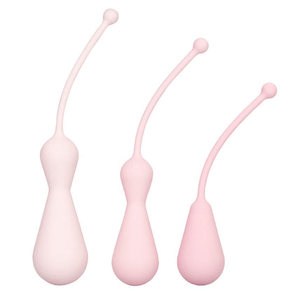 Inspire Weighted Silicone Kegel Training Kit - Peaches & Cream