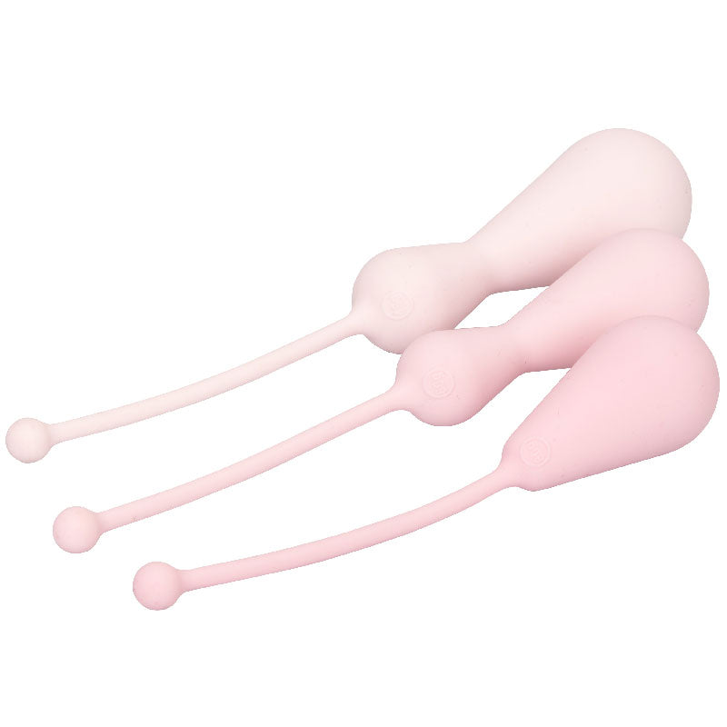 Inspire Weighted Silicone Kegel Training Kit - Peaches & Cream