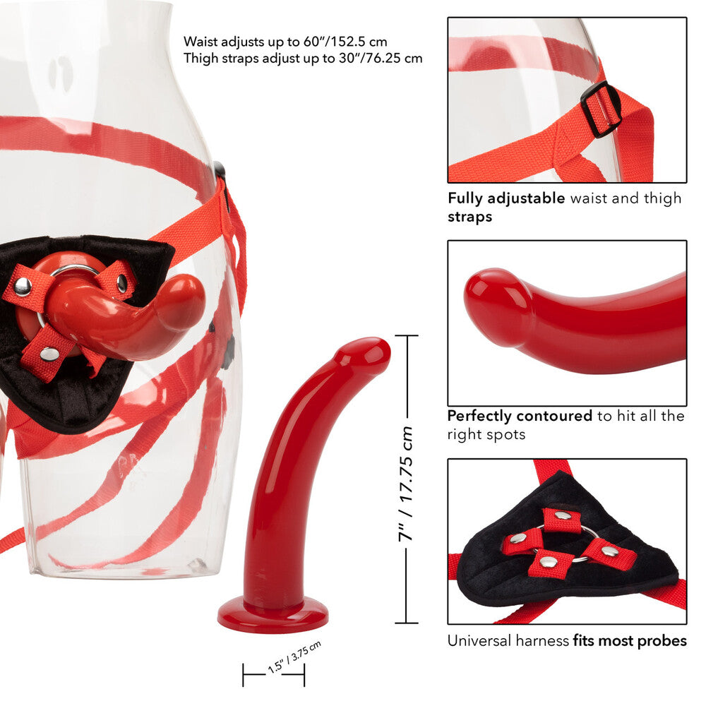 Sophias Red Rider Strap On Dildo - Peaches & Cream