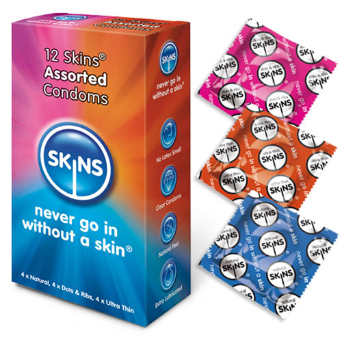 Skins Condoms Assorted 12 Pack - Peaches & Cream