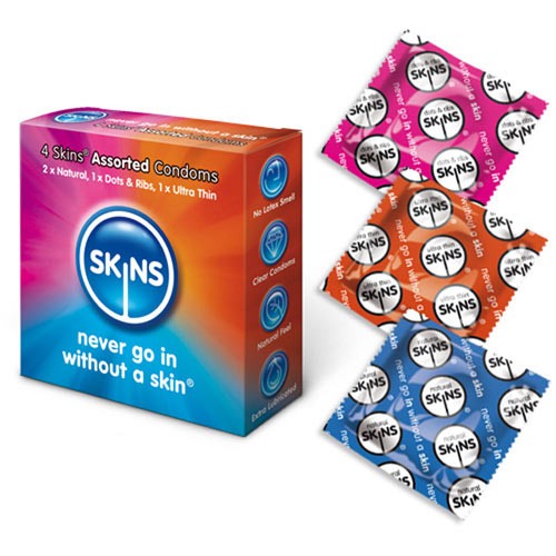 Skins Condoms Assorted 4 Pack - Peaches & Cream