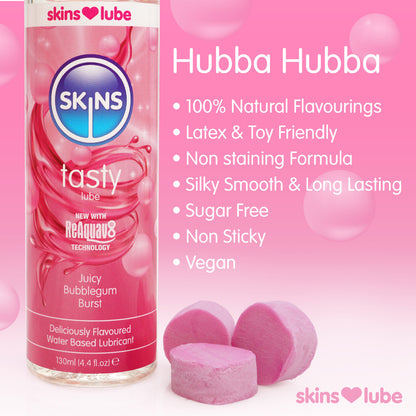 Skins Juicy Bubblegum Blast Waterbased Lubricant 130ml - Peaches & Cream