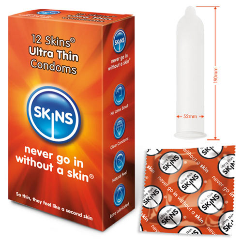 Skins Condoms Ultra Thin 12 Pack - Peaches & Cream