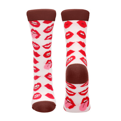 Lip Love Sexy Socks Size 36 to 41 - Peaches & Cream