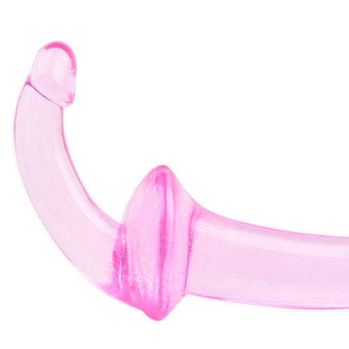 Double Fun Pink Strapless Strap On Dildo - Peaches & Cream