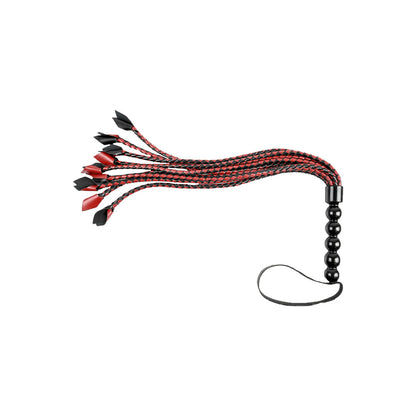 Sportsheets Saffron Braided Flogger - Peaches & Cream