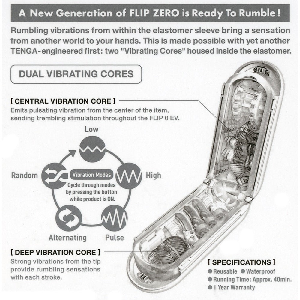 Tenga Flip 0 Zero Vibrating Masturbator - Peaches & Cream