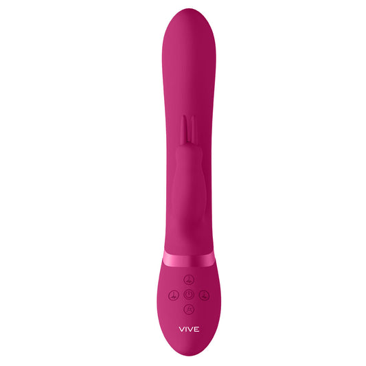 Vive Amoris Pink Rabbit Vibrator With Stimulating Beads - Peaches & Cream