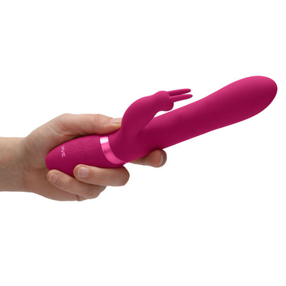 Vive Amoris Pink Rabbit Vibrator With Stimulating Beads - Peaches & Cream