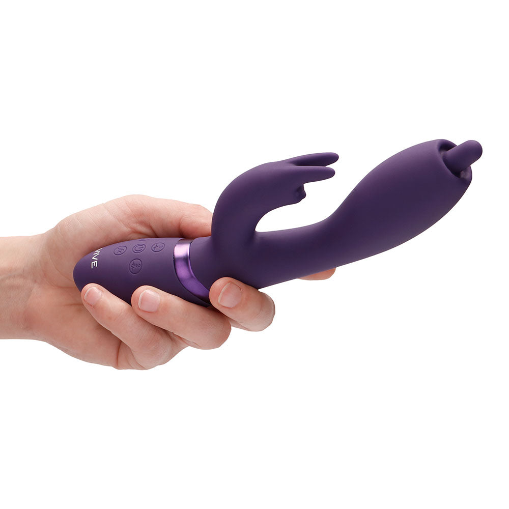 Vive Nilo Purple Pinpoint Rotating G Spot Rabbit - Peaches & Cream