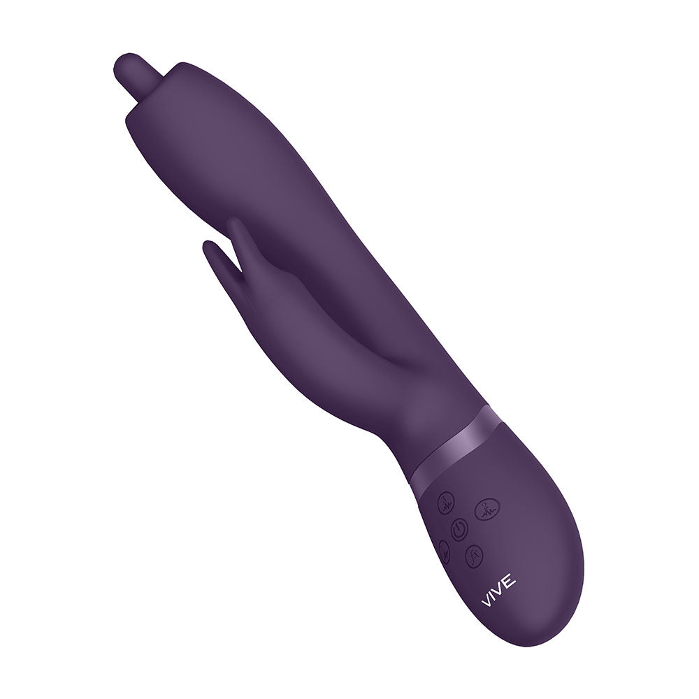 Vive Nilo Purple Pinpoint Rotating G Spot Rabbit - Peaches & Cream