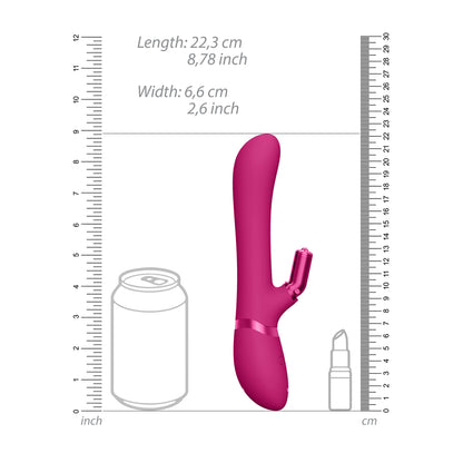 Vive Chou Double Action Interchangeable Rabbit Vibrator Pink - Peaches & Cream