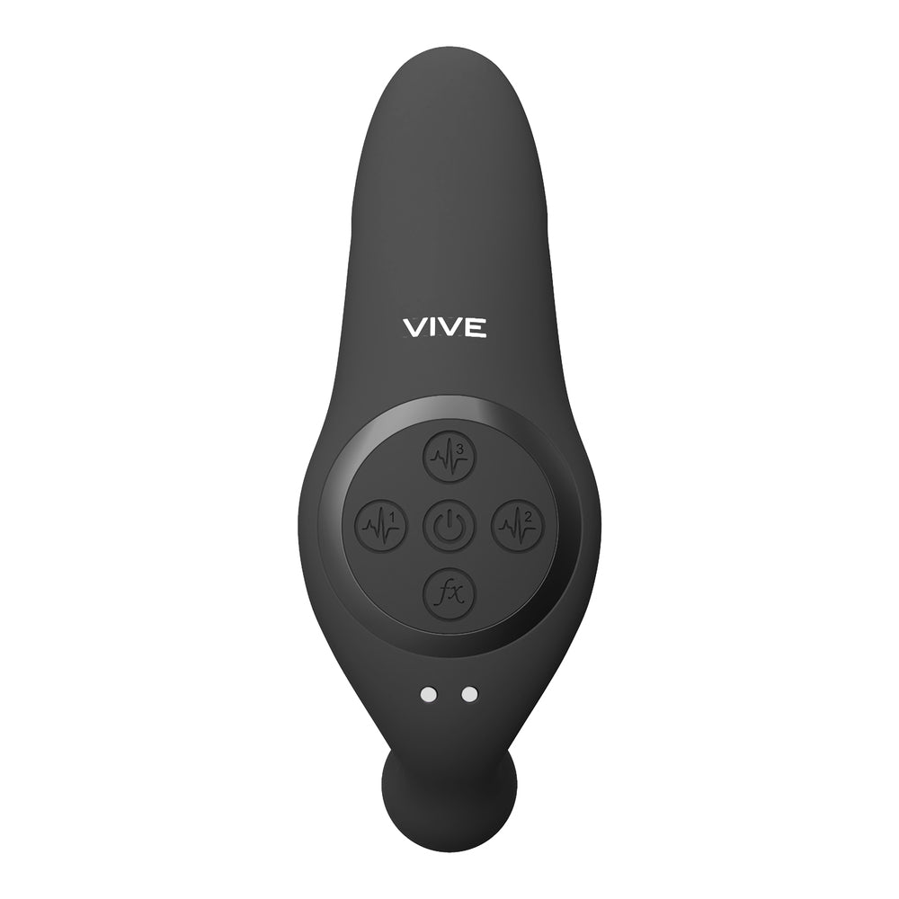 Vive Kata Double Penetrator Vibrator Black - Peaches & Cream