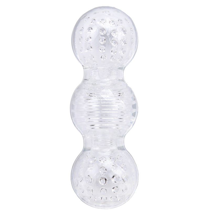 Big Balls Stroker Sleeve Masturbator - Peaches & Cream