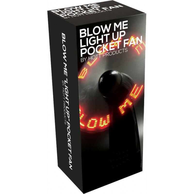 Blow Me Light Up Pocket Fan Black - Peaches & Cream