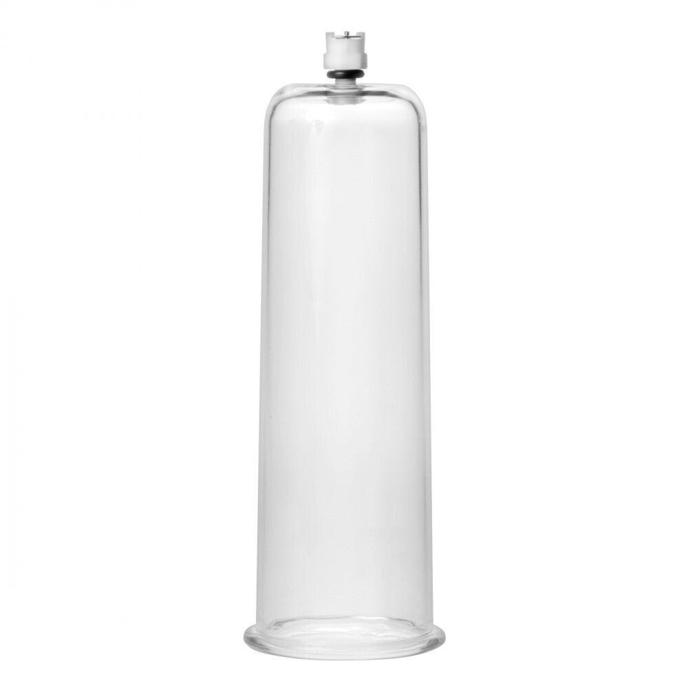 Size Matters Cock And Ball Cylinder Clear 2.75 Inch - Peaches & Cream