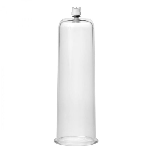 Size Matters Cock And Ball Cylinder Clear 2.75 Inch - Peaches & Cream