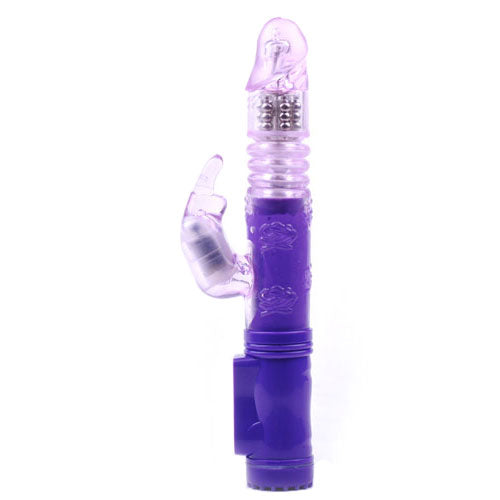 Rabbit Vibrator With Thrusting Motion Purple - Peaches & Cream