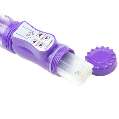 Rabbit Vibrator With Thrusting Motion Purple - Peaches & Cream