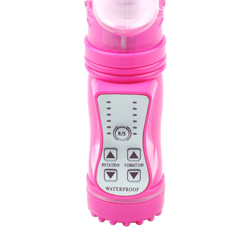 Pink Rabbit Vibrator With Thrusting Motion - Peaches & Cream