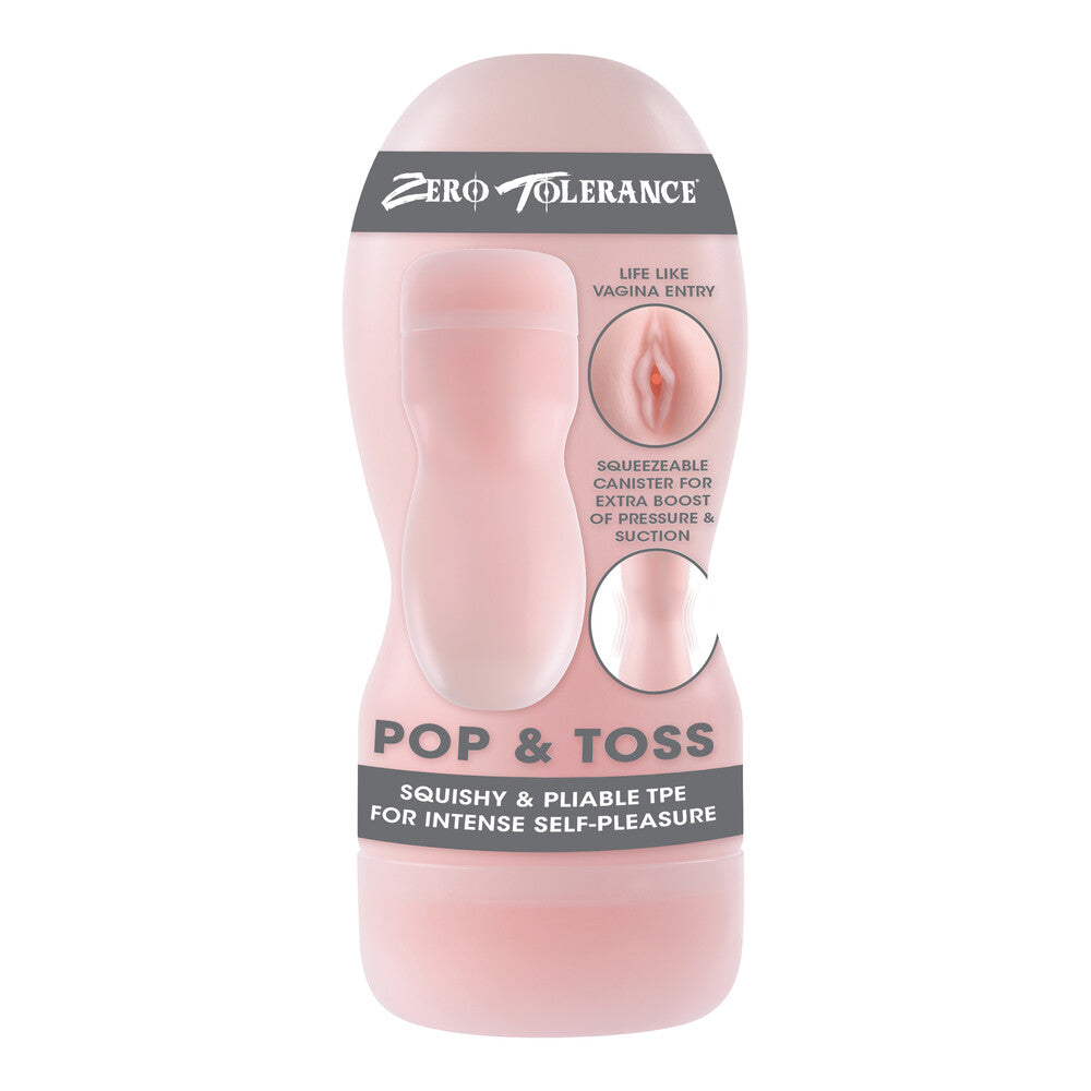 Zero Tolerance Pop And Toss Stroker Flesh Pink - Peaches & Cream