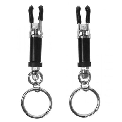 Bondage Ring Barrel Nipple Clamps - Peaches & Cream