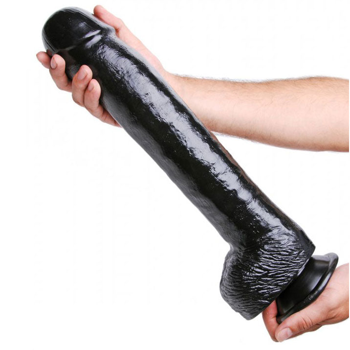 The Black Destroyer Huge Suction Cup Dildo - Peaches & Cream