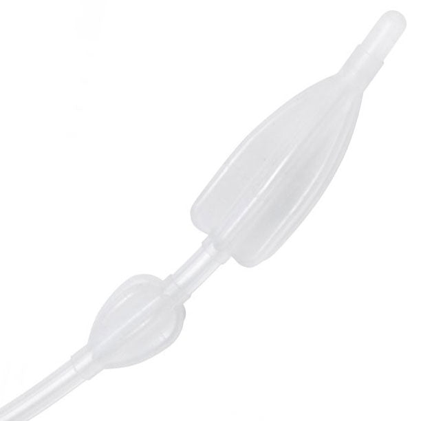 Clean Stream Silicone Inflatable Double Bulb Enema System - Peaches & Cream