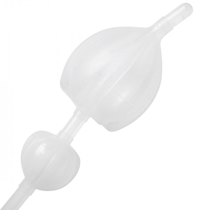 Clean Stream Silicone Inflatable Double Bulb Enema System - Peaches & Cream