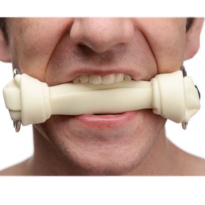 Silicone Dog Bone Gag - Peaches & Cream