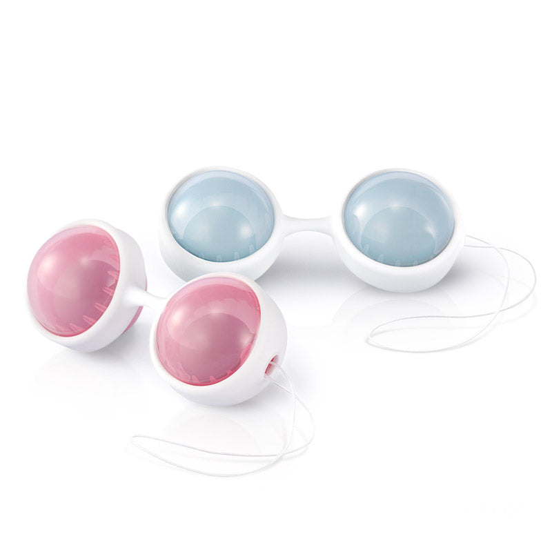 Lelo Luna Beads Mini Pink And Blue - Peaches & Cream