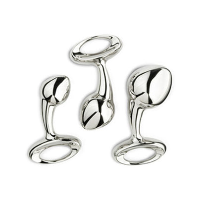 Njoy Pure Plugs Medium Stainless Steel Butt Plug - Peaches & Cream