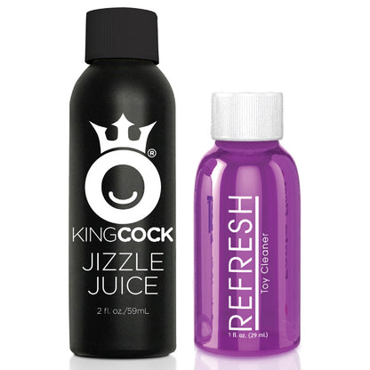 King Cock 9 Inch Squirting Dildo With Balls Flesh - Peaches & Cream