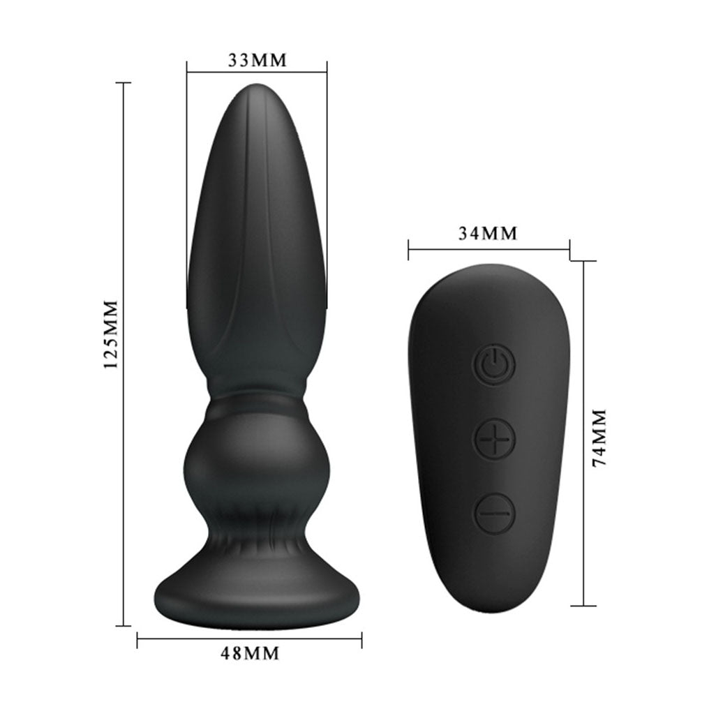 Mr Play Powerful Vibrating Anal Plug - Peaches & Cream