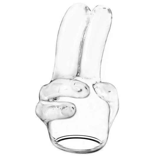 Power Head Double Finger Wand Attachment - Peaches & Cream