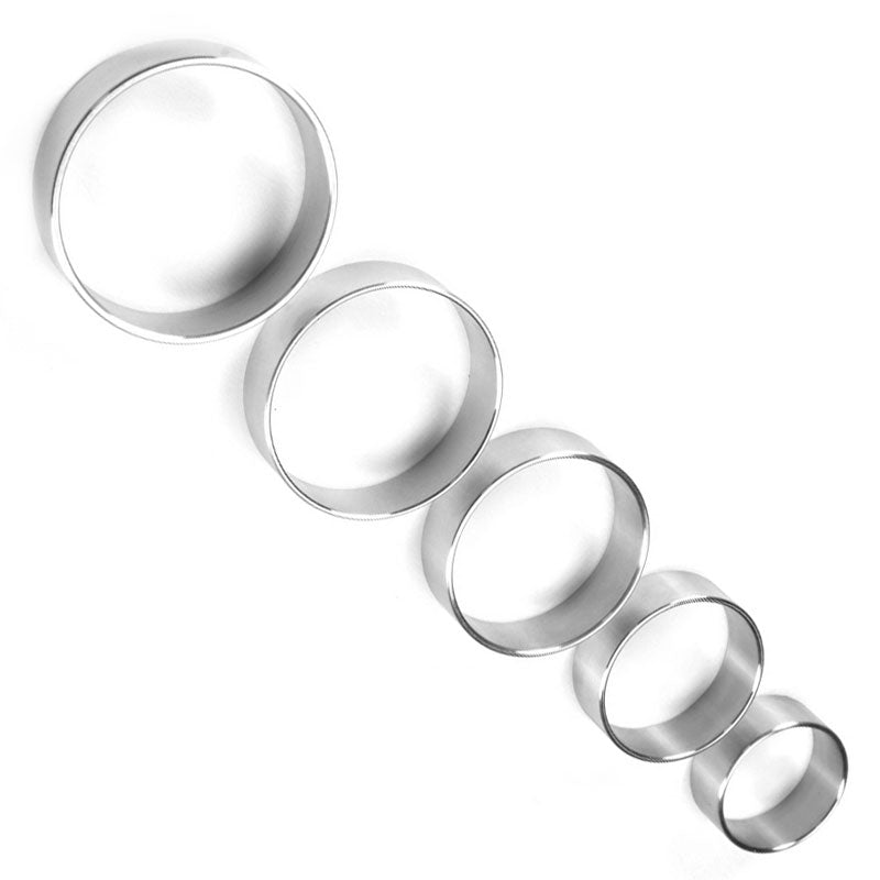 Thin Metal 1.5 inches Diameter Wide Cock Ring - Peaches & Cream