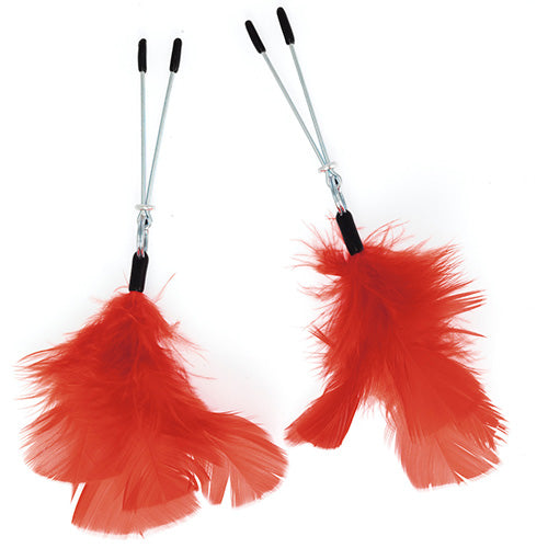 Red Feather Nipple Clamps - Peaches & Cream