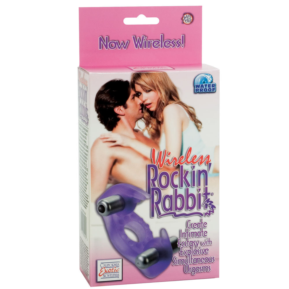 Wireless Rockin Rabbit Vibrating Cockring - Peaches & Cream